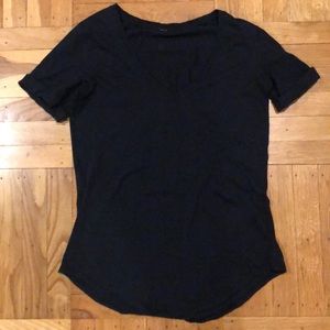 Black lululemon v-neck t-shirt. Size 4